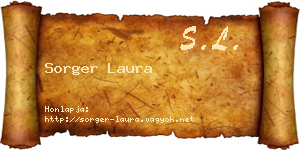 Sorger Laura névjegykártya
