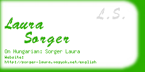 laura sorger business card